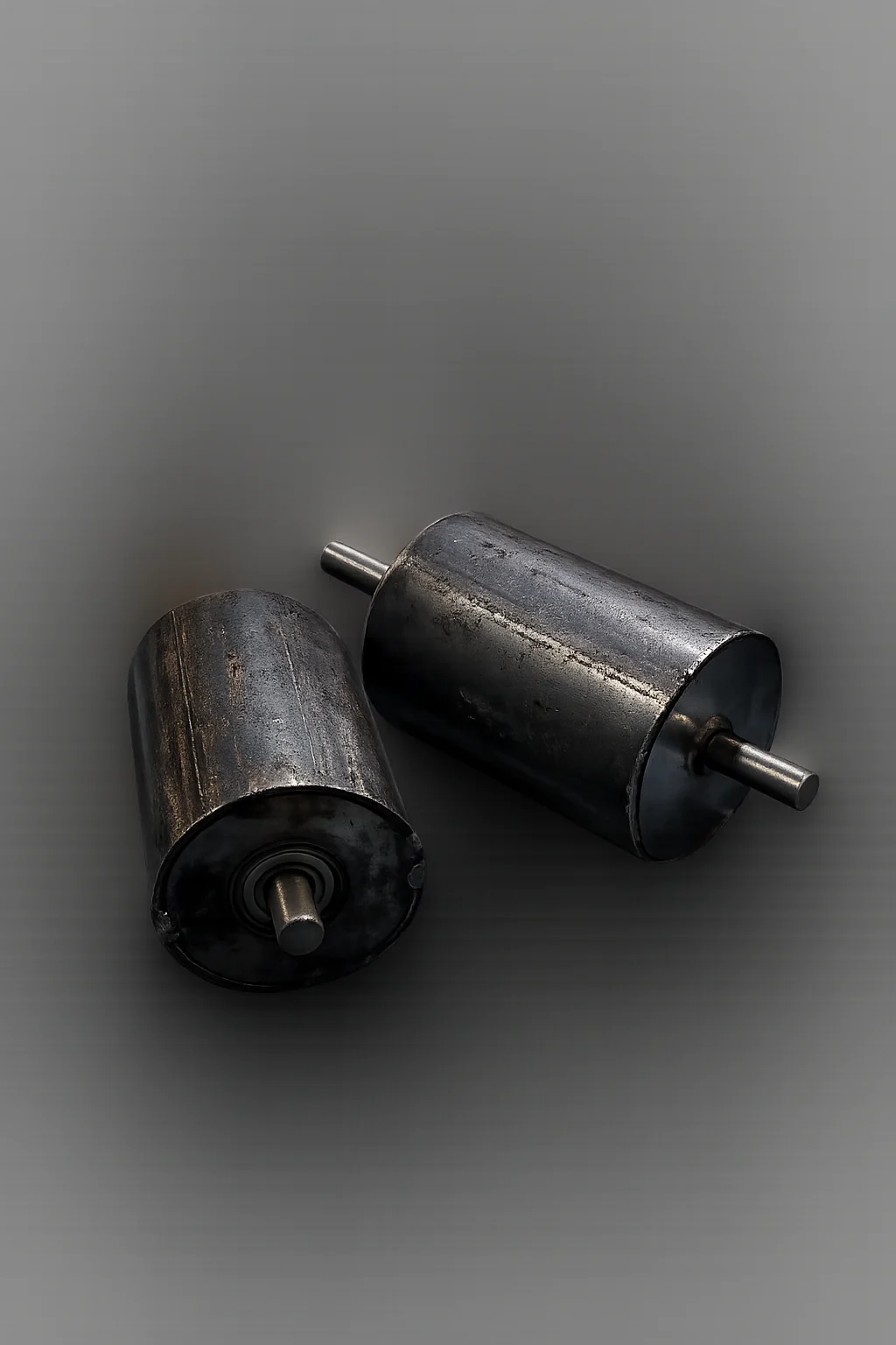 Segundo conjunto de rolos e eixos fabricados pela MoveSteel